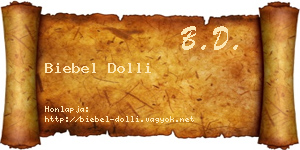 Biebel Dolli névjegykártya